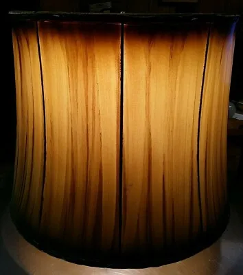 Vtg Pigskin Leather Western Ranch Lampshade Custom Made Flat Back 21w 15d 17h • $174.99