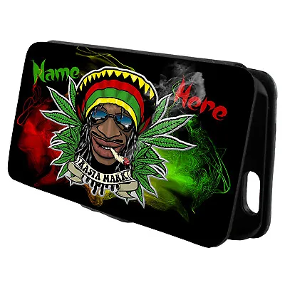 Personalised Rasta IPhone Case Spliff Custom Flip Phone Cover Wallet Gift SH205 • £12.95