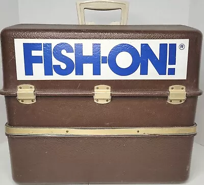 Vintage UMCO 2080 UPB Fishing Tackle Box RARE HTF FISH ON • $170.95