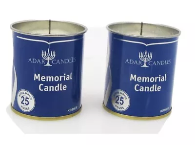 Adar Candles 24 Hour Yahrzeit Memorial Tin Tumbler Candles (24Count) • $18.99