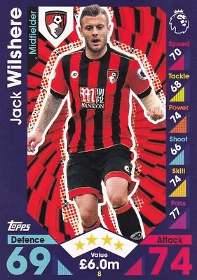 2016-17 Topps Match Attax Premier League #8 Jack Wilshere AFC Bournemouth • £1
