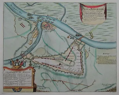 Plan De Belgrade Assiége Par L'Armee Imperial - Rousset De Missy 1729 -belgrad • $379.40