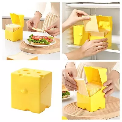 Sliced Cheese Storage Container Plastic Butter Block Cheese Slice Storage Box • $18.25