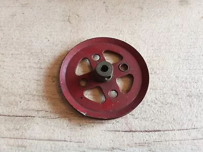 Meccano #20a 2  Pulley Med Red Pre War Stamped • £1.75