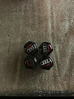 Vavle Stem Caps For Audi's Black W/ Audi Symbol And Writen • $5