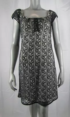 Basque: Gorgeous Black Lace Overlay Stretch Dress Size 8 Petites • $8