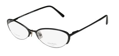 New Vera Wang Luxe Epiphany Ii Italian Titanium Cat Eye Eyeglass Frame Crystals • $25.46