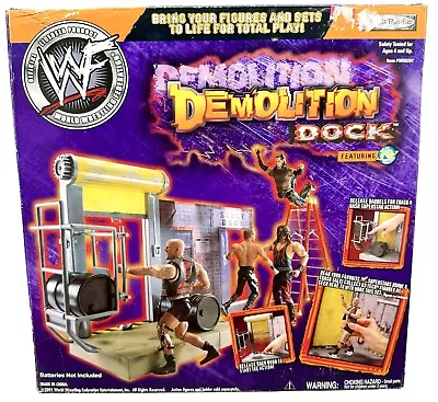 WWF Demolition Dock Wrestling Playset R3 Tech Jakks Pacific 2001 Sealed Rare New • $249.99