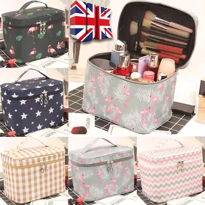 Large Capacity Make Up Bags Vanity Case Cosmetic Nail Tech Storage Beauty Box UK • £5.79