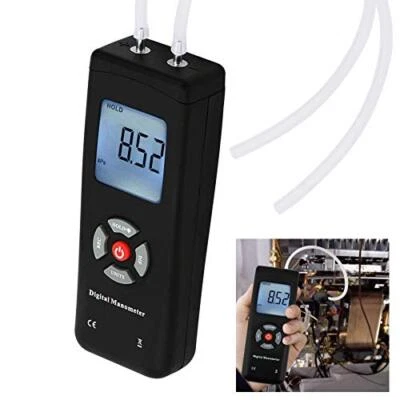 $52.48 • Buy Digital Handheld Manometer HVAC Air Vacuum/Gas Differential Pressure Gauge Me...