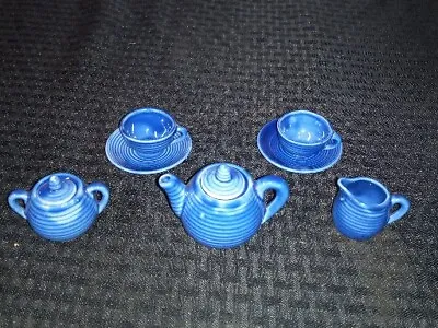 Miniature 2 Inch 9 Piece Blue Tea Set Made In Occupied Japan 1940s 1950s Gift  • $19.99