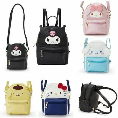 Kuromi My Melody Cinnamoroll PU Leather Shoulder Bag Backpack Crossbody Handbag • $25.99