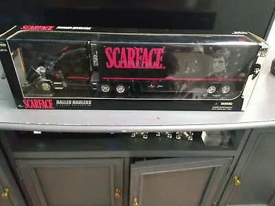 Vintage Scarface Tractor Trailer Big 1:32 Diecast Ballers Haulers Nib Jada  • $175