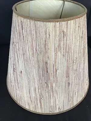 Mid Century TWEED Diagonal EARTH TONE Lamp Shade RETRO BOHO CHIC • $75