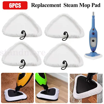 6PC Steam Mop Pads Reusable Washable Pad For H20 X5 S302 S001 Microfiber Cloth • £7.11