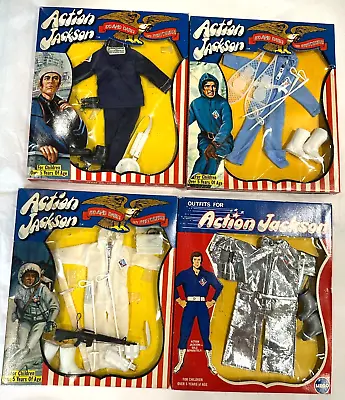 Vintage 1971 MEGO Action Jackson Lot Of (4) Outfits MIB • $94.99