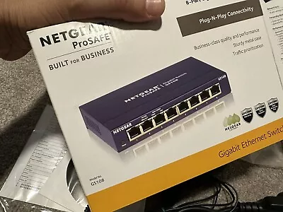 Netgear GS108 ProSAFE Gigabit Ethernet Switch • $50