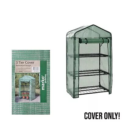 £12.99 • Buy Greenhouse Replacement Cover 3 Tier Reinforced Waterproof Roll Up Door Gardening