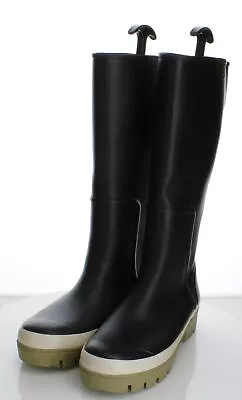 K14 $375 Women's Sz 9 M Tory Burch Hurricane Tall Pull-on Tall Rain Boot • $29.99