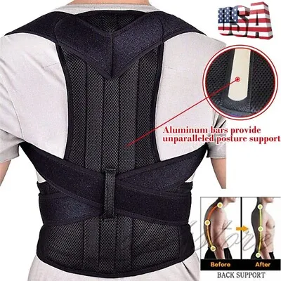 Waist Support Corrector Brace Men/Women Posture Back Lumbar Shoulder Belt Girdle • $19.97