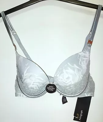 30C 30E Memory Foam Bra Underwired Silk Blend Autograph M&S Light Green Mix • £11.69