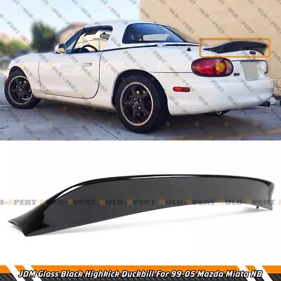 JDM Glossy Black Duckbill Trunk Spoiler Wing For 1999-05 Mazda Miata NB 2nd Gen • $105.99