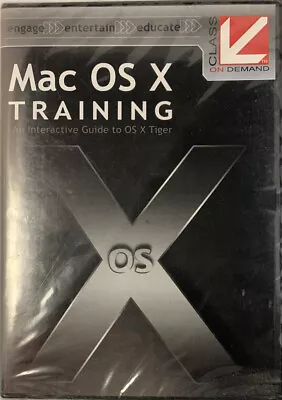 Mac OS X Training - An Interactive Guide To OS X Tiger (Win/Mac CD-ROM 2006) • $45
