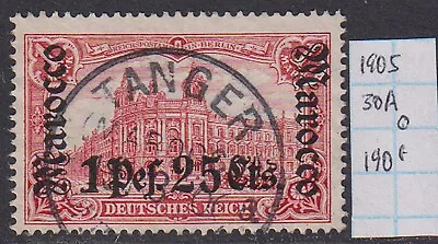 German Post In Marocco 1905 125 Pes No Wm Mi#30A - 190 € Used Scarce & Rare! • $54.99