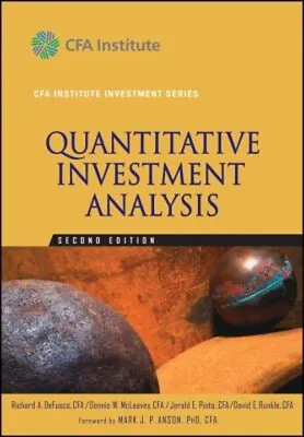 Quantitative Investment Analysis Hardcover • £5.90