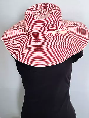 Betmar New York 75th Anniversary Red & White Sun Hat • $29.99