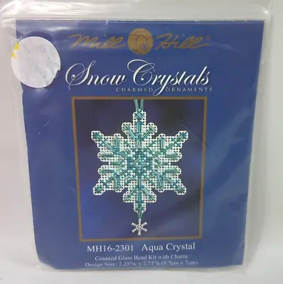Mill Hill Snow Crystals Counted Glass Bead Kit MH16-2301 Aqua Crystal Snowflake • $10.39