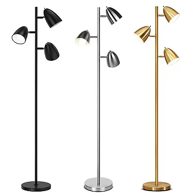 Modern Floor Lamp Living Room Free Standing With 3 Rotatable Lights 2700K-6500K • $64.19