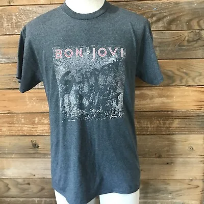£14.74 • Buy Bon Jovi-Slippery When Wet Album Art Graphic Unisex Grey T-shirt Medium