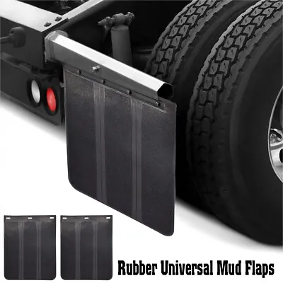 Universal Car HEAVY DUTY RUBBER Mud Flaps Splash Guards Truck Pickup Body Fender • $31.99