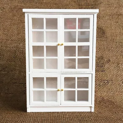 1/12 Dollhouse Miniature Furniture White Kitchen Dining Cabinet Display Shel_ex • $18.59