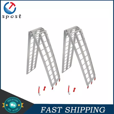 For Motorcycle ATV 1500lbs Capacity 7.5' 2x Aluminum Folding Loading Ramps Kit • $120.88