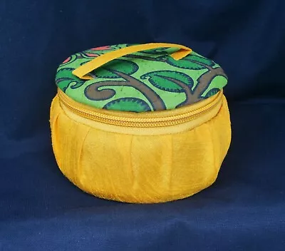 Vintage Retro Sewing Box Padded Pin Cushion Top 4” Wide 3” Tall • $13.99