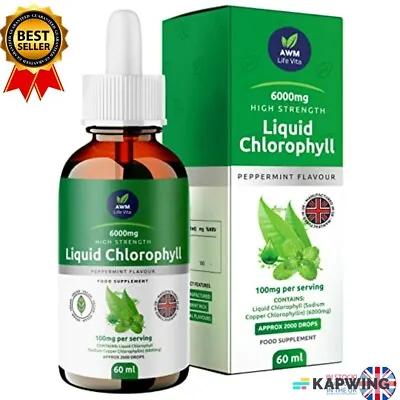 £12.73 • Buy ✅Chlorophyll Liquid Drops Extract High Strength Antioxidants Vitamins 60ml✅