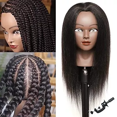 Mannequin Head With Human Hair For Braiding 100% Real Hair Mannequin Head Cos... • $36.01