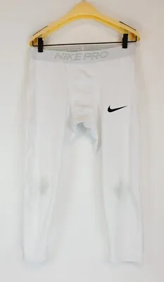 Nike Pro Dri-Fit Compression Pants 3/4 Tights Men's XLarge White Activewear • $9.90