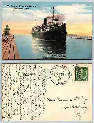 Vintage Postcard - Steamer Puritan In Channel • $8.95