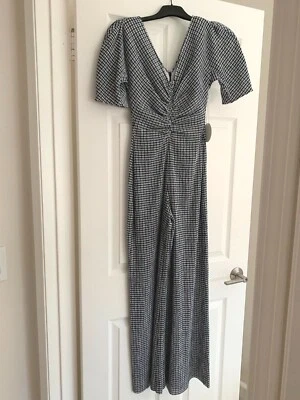 $95 • Buy Staud Fraise Jumpsuit Romper New With Tags Size 2 $310 Blue White 