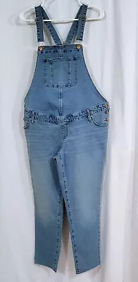 Denim Maternity Bib Overalls - Isabel Maternity By Ingrid & Isabel - Sz 8 • $19.95