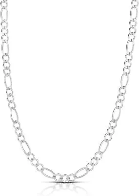 Floreo 14k Yellow Gold Or White Gold 3mm Solid Figaro Chain Necklace • $576.68