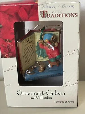 A Christmas Carol Tree Ornament Mouse Reading Book Charles Dickens 1996 Vintage • $10.99