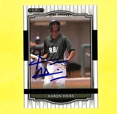 Aaron Hicks Signed Auto Autograph 2008 Razor Card #14 Twins Yankees ID1 • $4.99