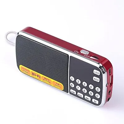  Portable Mini USB FM Radio Speaker Music Player Micro SD/TF Card For 088 Red • $28.60