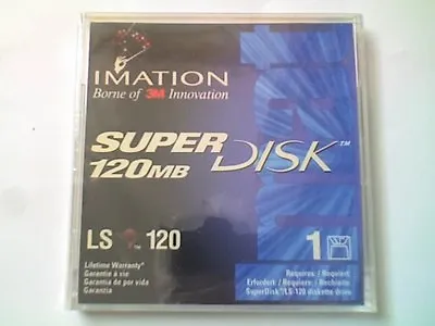 IMATION LS-120 SuperDisk 120Mb Windows/MSDOS Formatted & Jewel Case - NOS - V4 • £4