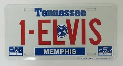 Vtg 1987 ELVIS PRESLEY Memphis Tennessee License Plate Tag 1-ELVIS BRAND NEW • $12.99