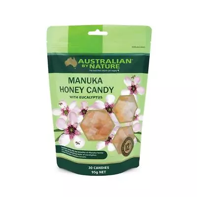 NEW Australian By Nature 400+ Manuka Honey Candy 30 Candies With Eucaluptus ABN • $3.91